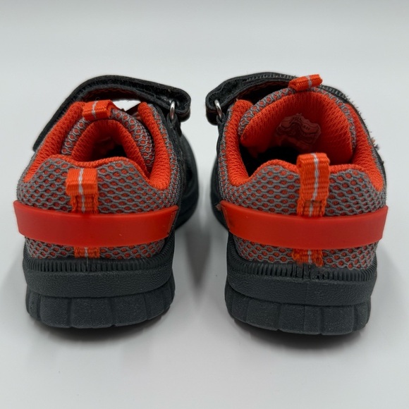 NWT/NIB OshKosh B'gosh Kids' Washable Charcoal Orange Sneakers Toddler 5 - Picture 3 of 8